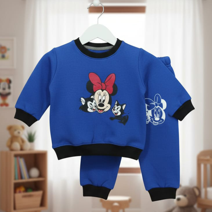 Minnie Mouse Blue Kids Sweatshirt – Soft Fleece Winter Top – Florax Mini Minnie Mouse Blue Kids Sweatshirt – Soft Fleece Winter Top - Image 2