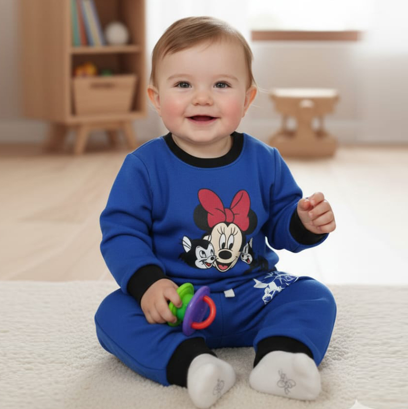Minnie Mouse Blue Kids Sweatshirt – Soft Fleece Winter Top – Florax Mini Minnie Mouse Blue Kids Sweatshirt – Soft Fleece Winter Top